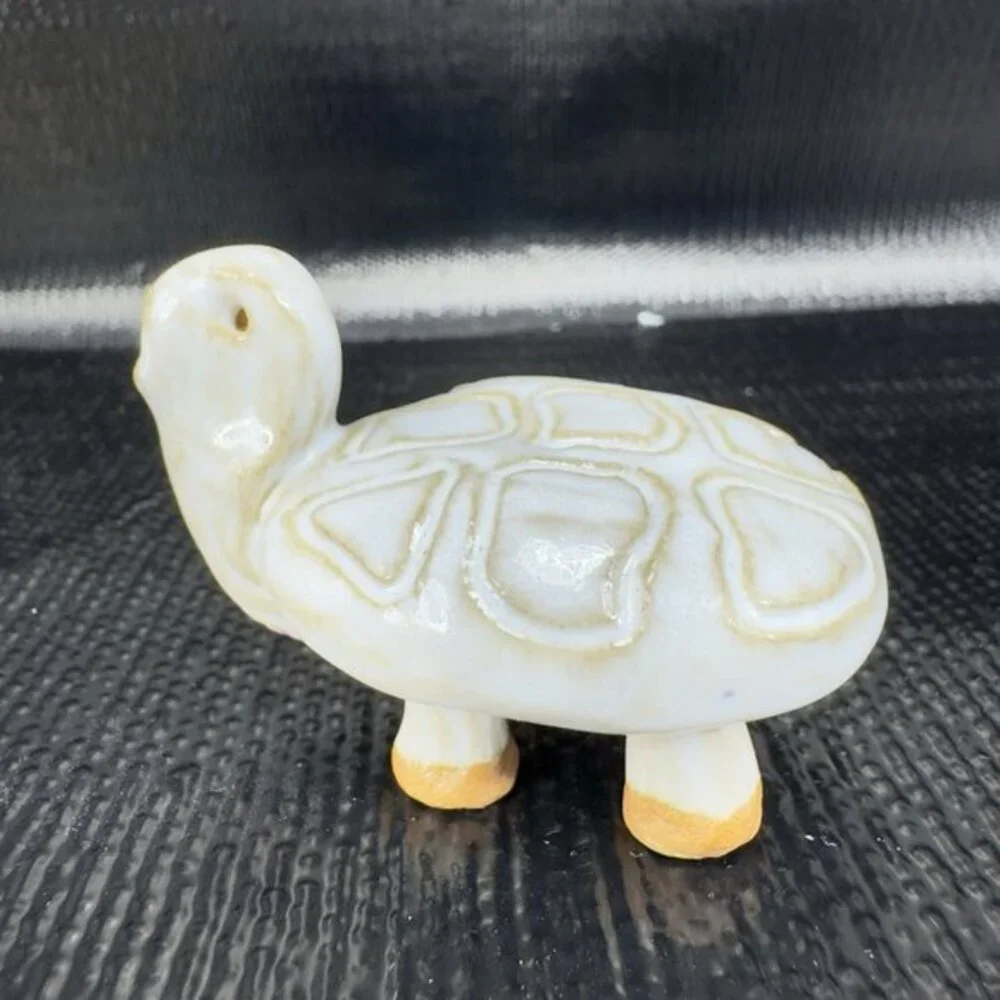 Vintage Hand Made Pottery Stoneware‎ Turtle Figurine Small Figure Hand Crafted